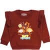 Ostrich Best Friends Sequence Fleece Sweatshirt- Brown