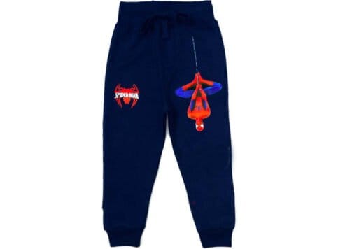 Spiderman With Spider Logo Fleece Trouser - Navy Blue