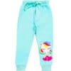 Three Stars Unicorn Fleece Trouser - Sea Green