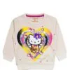 Modern Sequence Heart Kitty Fleece Sweatshirt - Skin
