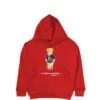 PLO Bear Fleece Hoodie - Red