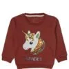 Sweet Unicorn Sequence Fleece Sweatshirt - Rust