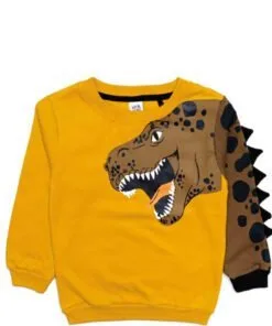 3D Wild Dinosaur Fleece Sweatshirt - Mustered