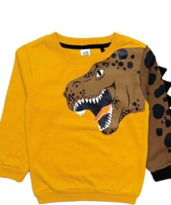 3D Wild Dinosaur Fleece Sweatshirt - Mustered