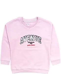AVENUE Light Fleece Sweatshirt - Baby Pink