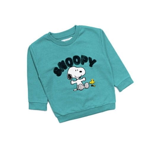 Cute Baby Snoopy Light Fleece Sweatshirt - Light Green 1