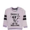 Daddys Little Rockstar Woven Fleece Sweatshirt - Soft Purple