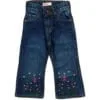 Flapper Flowers Bunch on Bottom Denim – Dark Blue