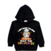 Fu cup Cakes Fleece Hood-Black