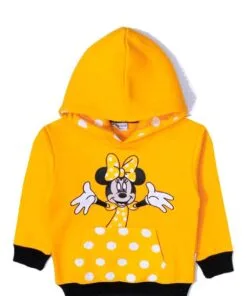 Minnie Hug Polka Kangaroo Pocket Hood - Yellow