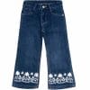 White Motifs On Bottom Denim pent – Navy Blue