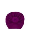 Cotton Blends Baby Girls Knot Head Turban Cap - Purple