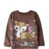 Cute Baby Deer Fleece Sweatshirt - Brown