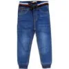 Lightly-Washed Joggers Pants - Mid Blue