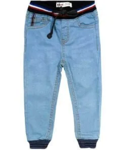 Lightly-Washed Joggers - Sky Blue