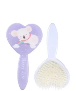 Rainbow Heart Shape Hair Brush For Babies - Purple