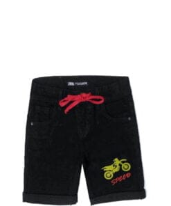 Speed Bike Denim Shorts - Black