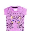 Wild Sequence Leopard Tee Shirt For Girls - Magenta