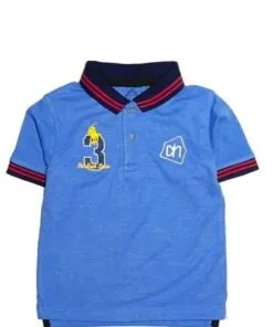 3 Polo Logo With Red Tipping Color - Blue