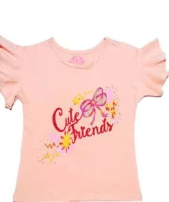 Cute Friends Tee Shirt - Peach