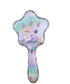 Kitty Unicorn Star Shape HairBbrush for Babies-Pink