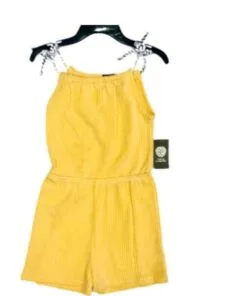 Yellow & White Stripes Jumpsuit - Lime Yellow