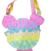 Mickey Shape Popup it Bubble Silicone Kids Purse - Baby Pink & Blue MC1
