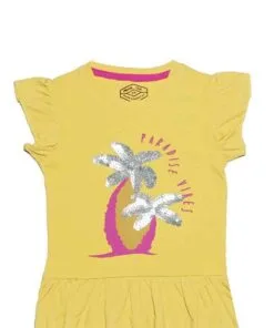Paradise Vibes Tee Shirt - Lime Yellow