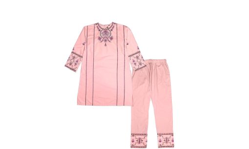 A line Formal Tilla Embrioderd Kameez & Trouser – Peach