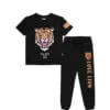Stay Wild & Free Tee & Trouser - Black