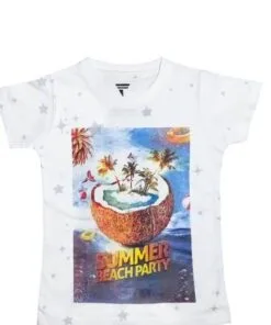 Summer Beach Party Tee Shirt - White