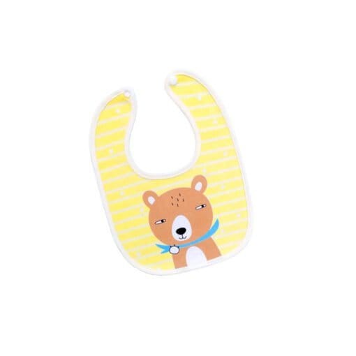 Kitty Like Baby Thin Plastic Imported Baby Bib - Yellow 1