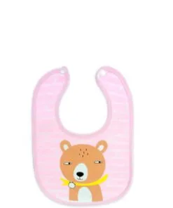 Thin Plastic Imported Baby Bib - Pink