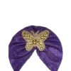 Baby Moonlight Butterfly Motifs Turban Cap Elastic Stretch - Light Purple