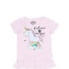 Believe In Magic Sequence Unicorn Tee Shirt - Baby Pink
