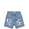 Cone & Heart DEnim Shorts - Sky Blue