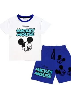 Disney Mickey Mouse Tee & Shorts - White & Royal Blue