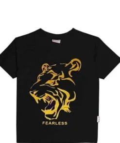 Golden Fairless Lion T-Shirt - Black