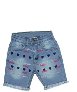 Guess Blue Hearts Denim Short – Sky Blue