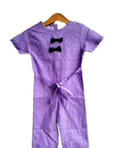 Honey Bee Short Sleeves Jumpsuit - Lilac