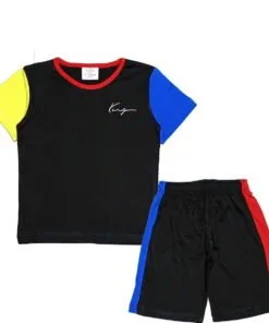 King Color Sleeves Tee & Shorts - Black