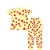 Red Hearts Rain Tee & Trouser - Lime Yellow