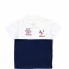 Board Saflor Double Penal Polo Shirt - White & Navy Blue