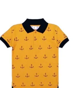 Boat Anchor Polo Shirt - Mustard