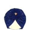 Flower Moon Light Turban Cap For Babies - Blue