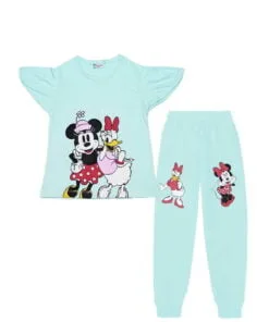 Hey Friends Minnie & Duck Tee & Trouser - Aqua