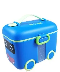 Portable Cartoon Mini Bus Milk Powder Container - Blue 1