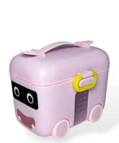 Portable Cartoon Mini Bus Milk Powder Container - Soft Purple 1