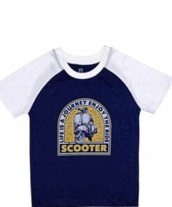 Scooter Ride Tee Shirt - Navy Blue