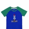 Space Shuttle Print Tee Shirt - Royal blue